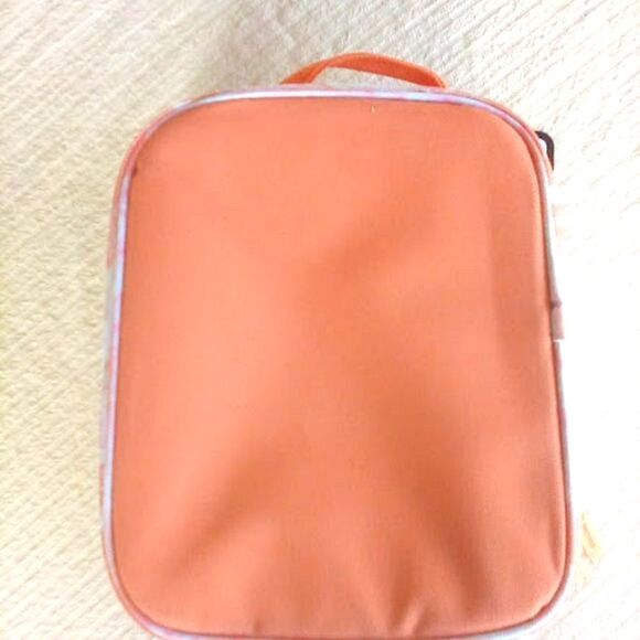 Tie Dye Pink Peach and White Lunch Box Tote Soft Sided Zip Close 10" X 8… - Picture 5 of 9